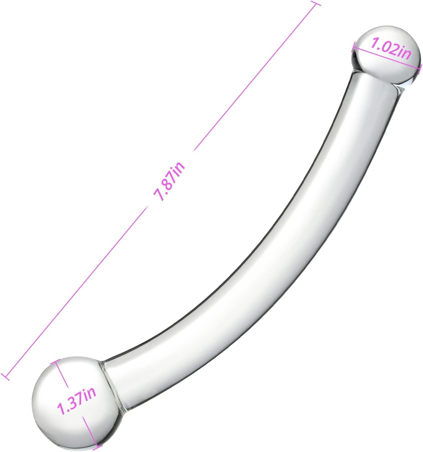 Godemichet anal en verre double ArcGlow