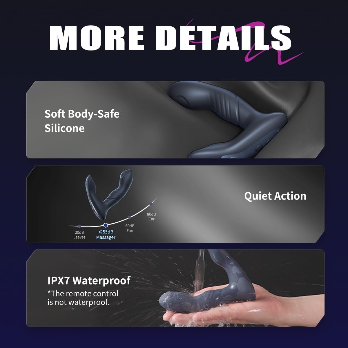 ArcRush Sonde masseur de prostate vibrante