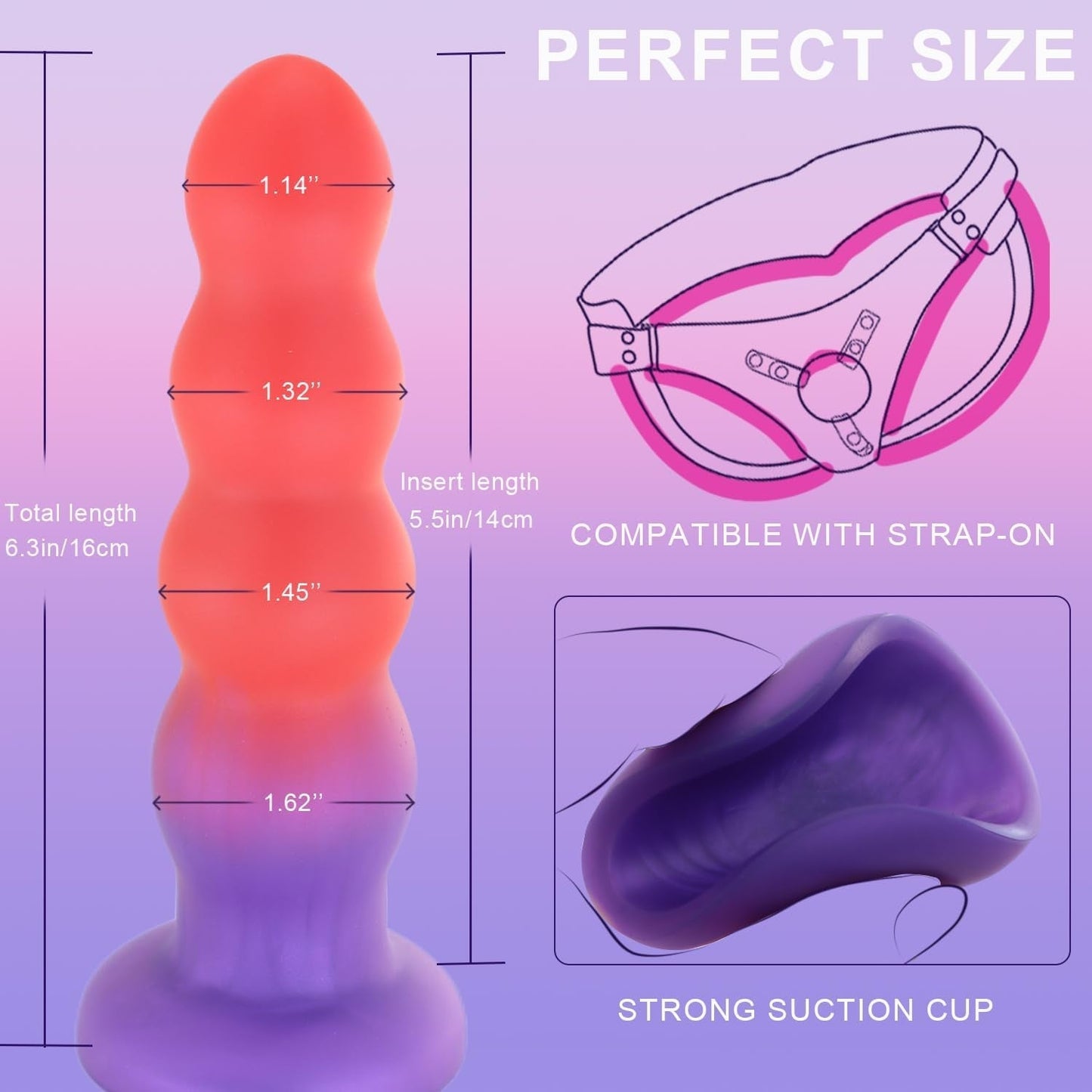 AscendBeads Graduated 6.3" Anal Trainer Plug