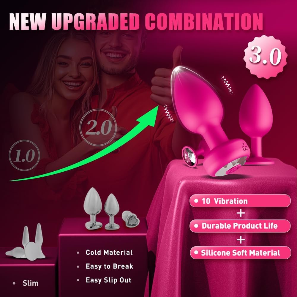 AscendTrio Anal Training Kit 3 Plugs 10 Vibe | App Remote