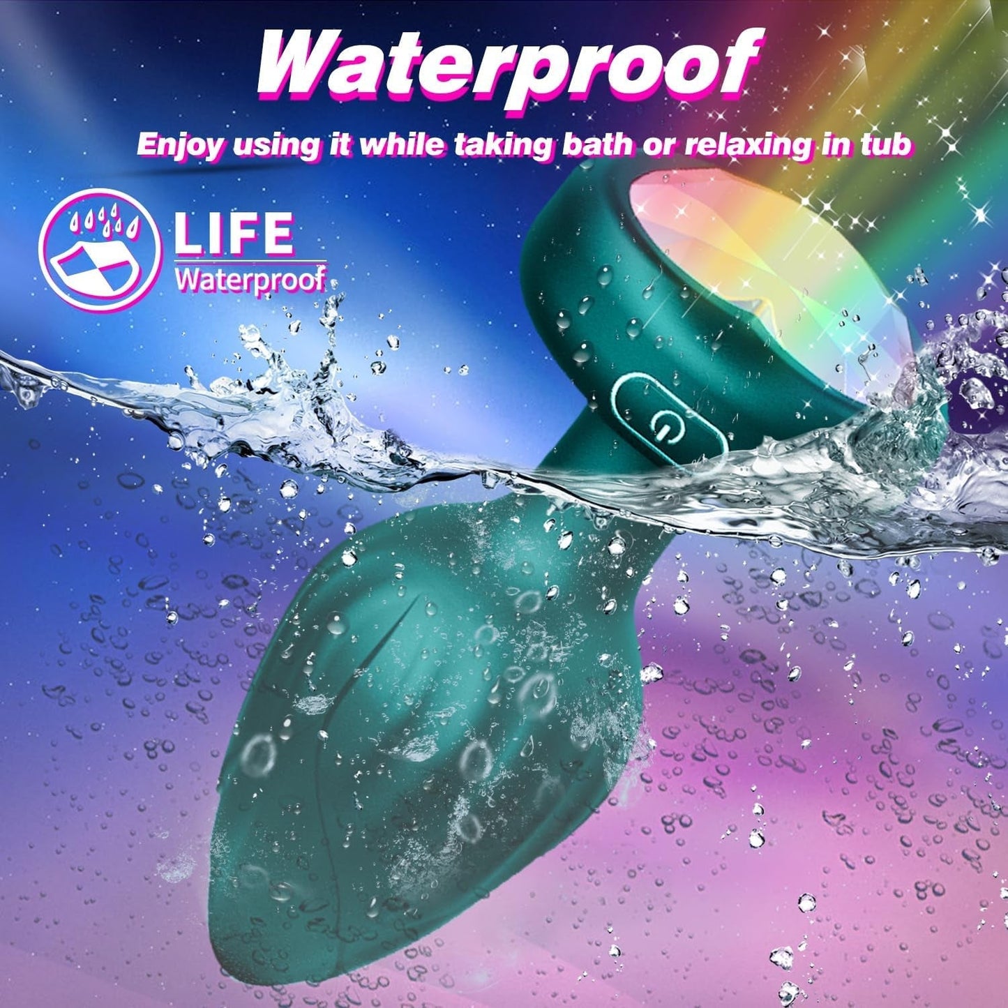 AuroraPlug LED Light-Up Vibrating Butt Plug 10 Modes