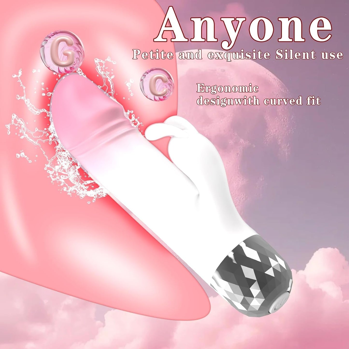MiniVibrador Mini Rabbit de Terciopelo 10 Modos Silicona Impermeable