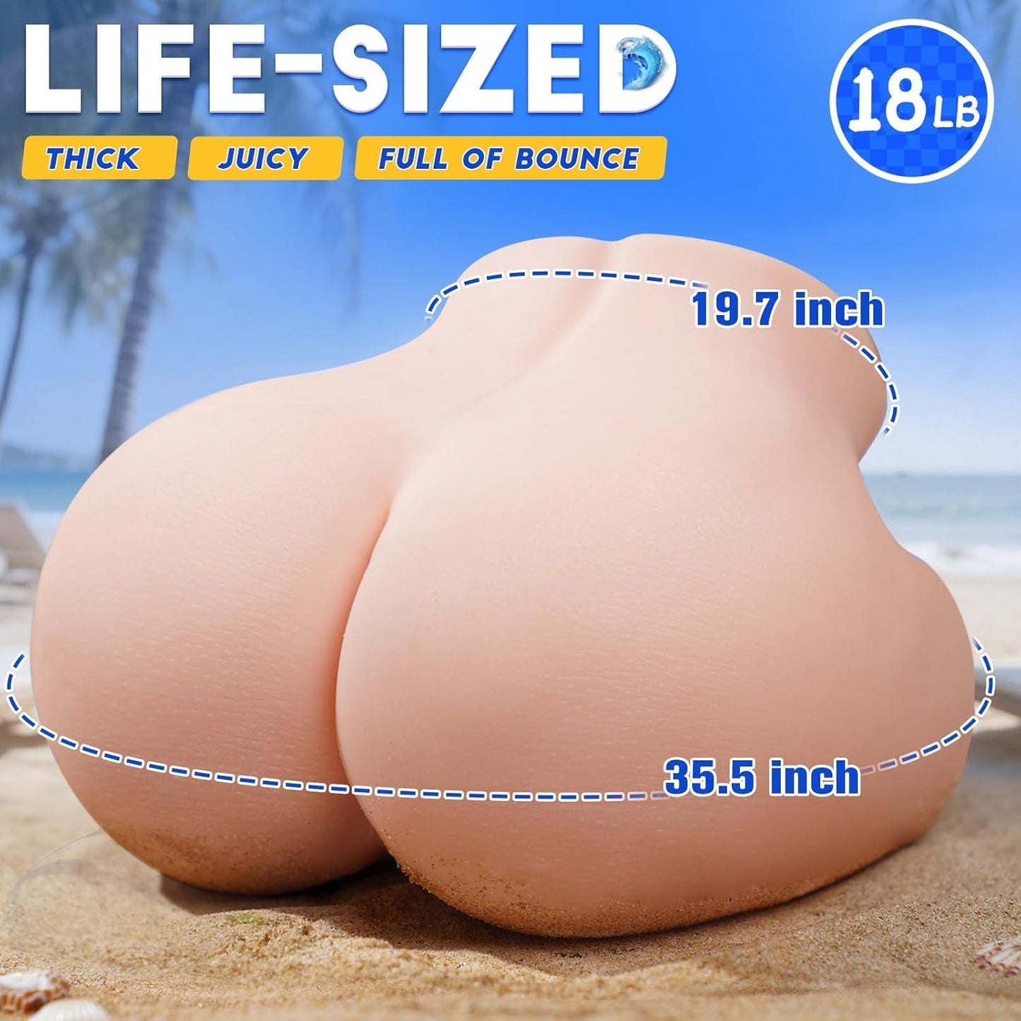 Torso de muñeca sexual ArcForm 18LB TPE de doble canal