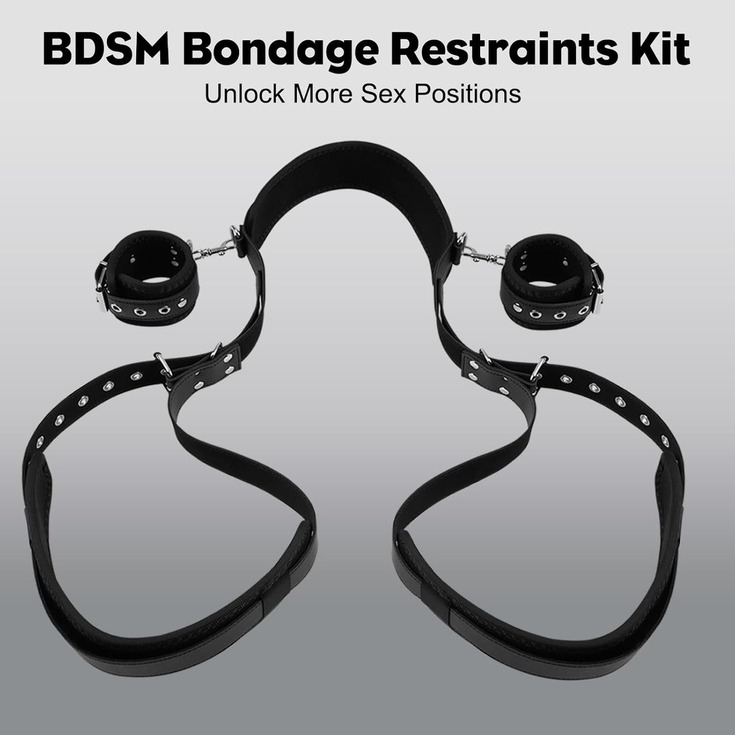 Kit BDSM de correa Sling GripLink del cuello al muslo
