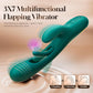 Vibrador de conejo VerdePulse 14 modos aleteo impermeable