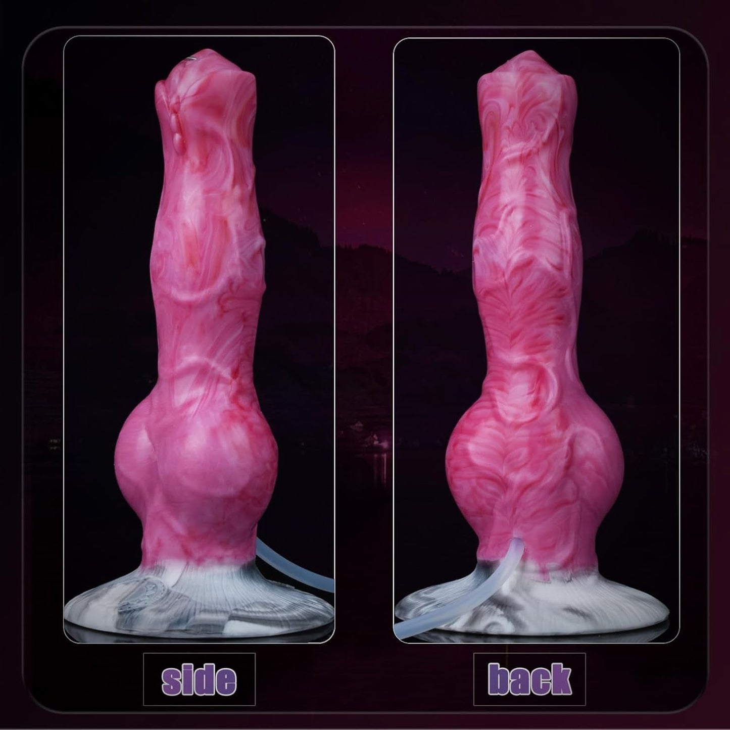 PinkKnot 8.2” Squirting Knot Dildo Silicone Suction Cup