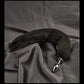 Tapón anal de acero ObsidianTail Black Fox Tail 18"