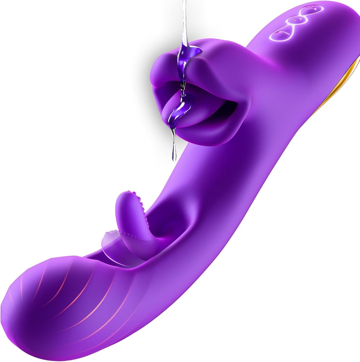 Vibrador ElyraPulse 3 en 1 para punto G y empuje lingual de rosa