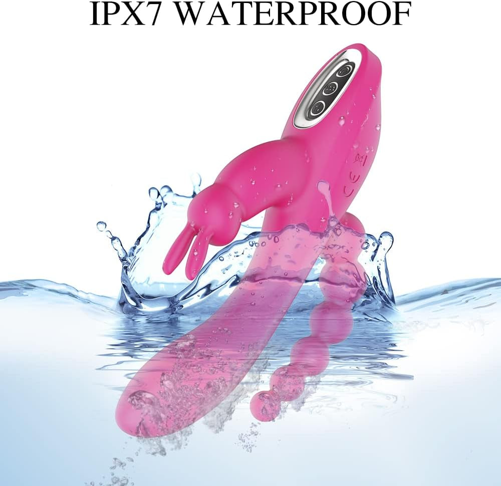 Vibrador de conejo 3 en 1 SilkTri 7 modos Silencioso Impermeable