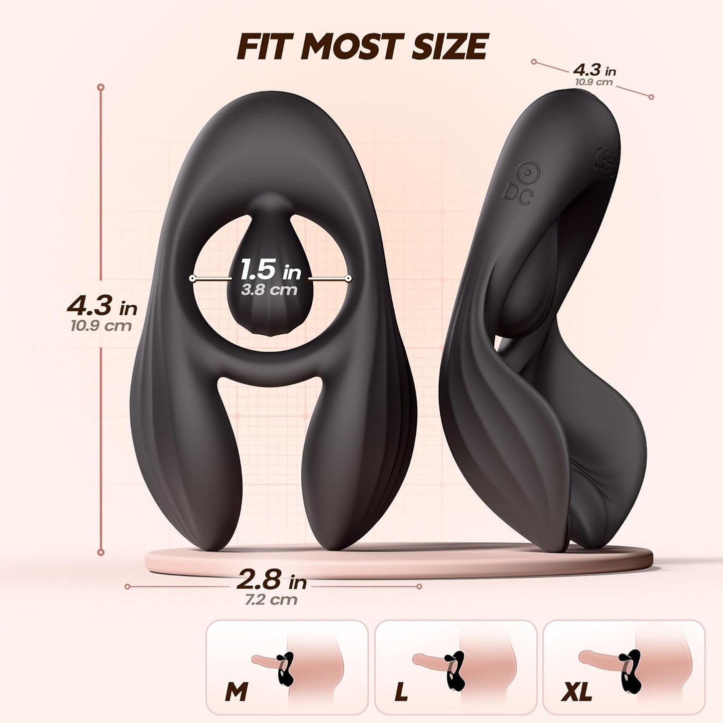 Estimulador remoto de clítoris y testículos TriZone 3 Motor Cock Ring