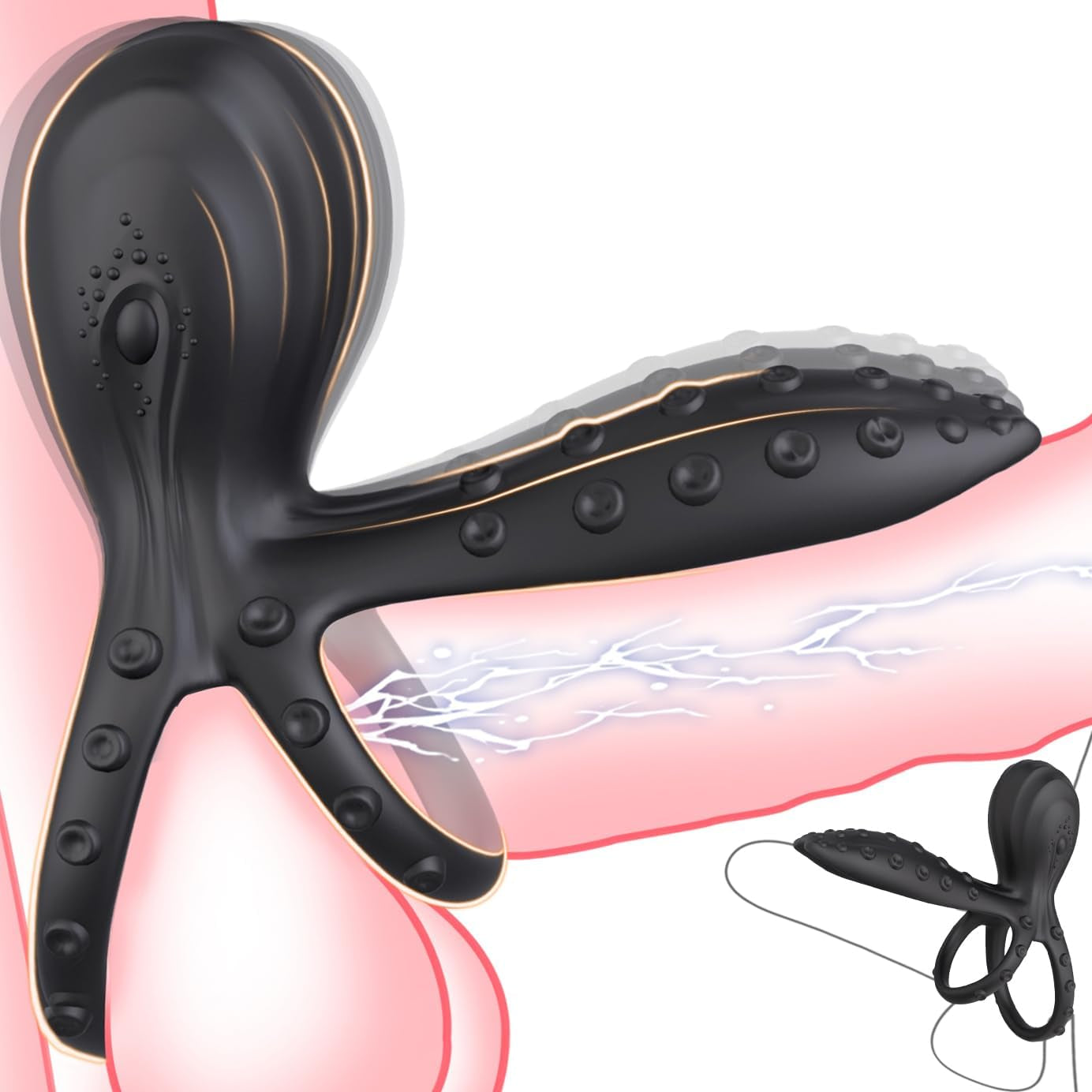 Estimulador de Clítoris y Anillo para Pene TentraPulse con 10 Modos