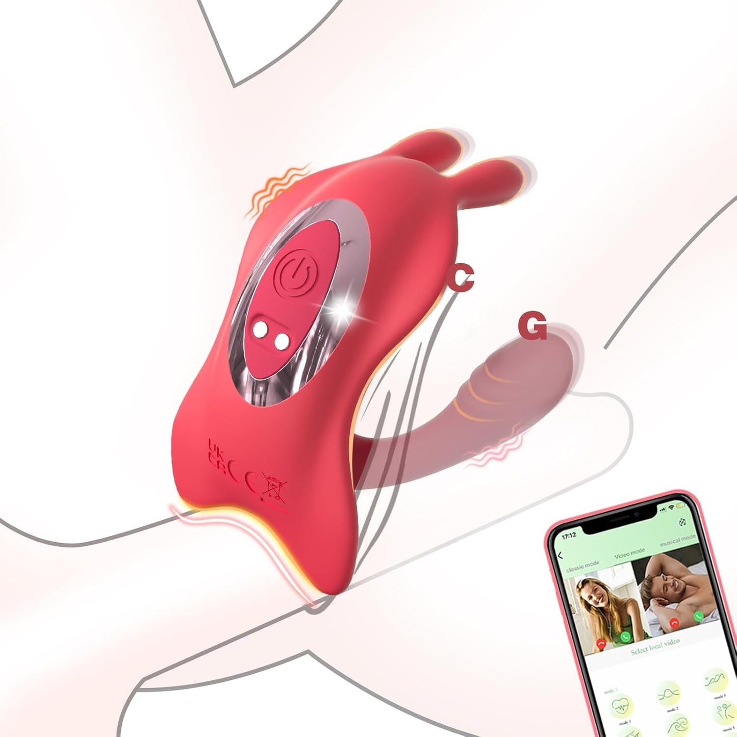 SyncRabbit APP Vibrador de bragas para parejas Rabbit Wearable