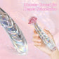 RoseGlass Dildo de cristal de 7.2" con arcoíris, tapón anal para punto G