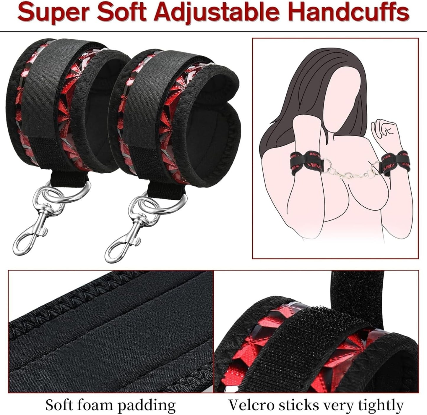 DiamondFlex Adjustable Sling Strap BDSM Kit with Cuffs