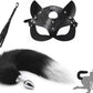 NightFeral Tail Anal Plug Mask Whip BDSM Cosplay Set
