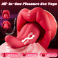 Vibrador de lengua de rosa FlorixaWave 5 en 1 con 10 modos para clítoris