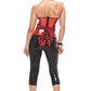 Red and Black Strapless Corset