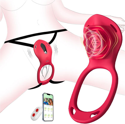 BloomControl Anillo para pene ponible Estimulador de clítoris App Remoto