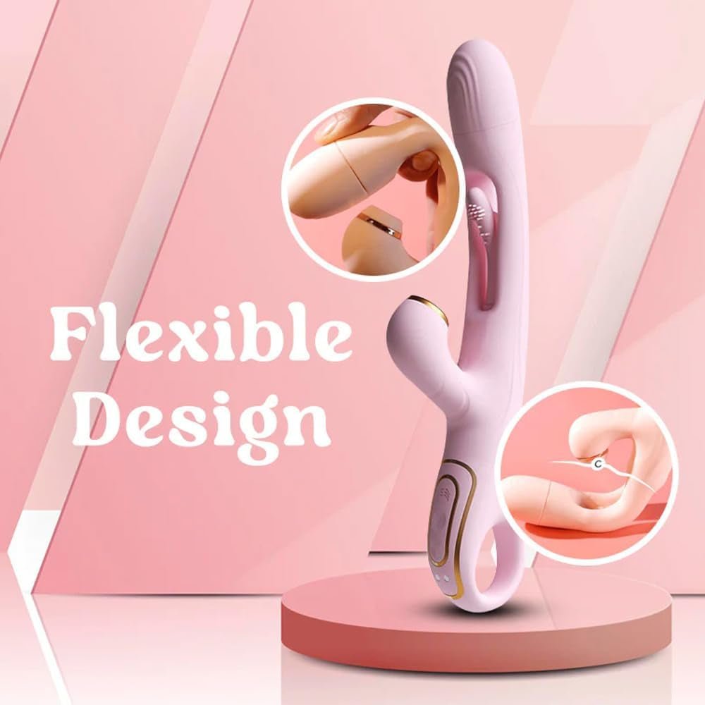Vibrador de conejo IvoryPulse con succión y 3 modos de aleteo