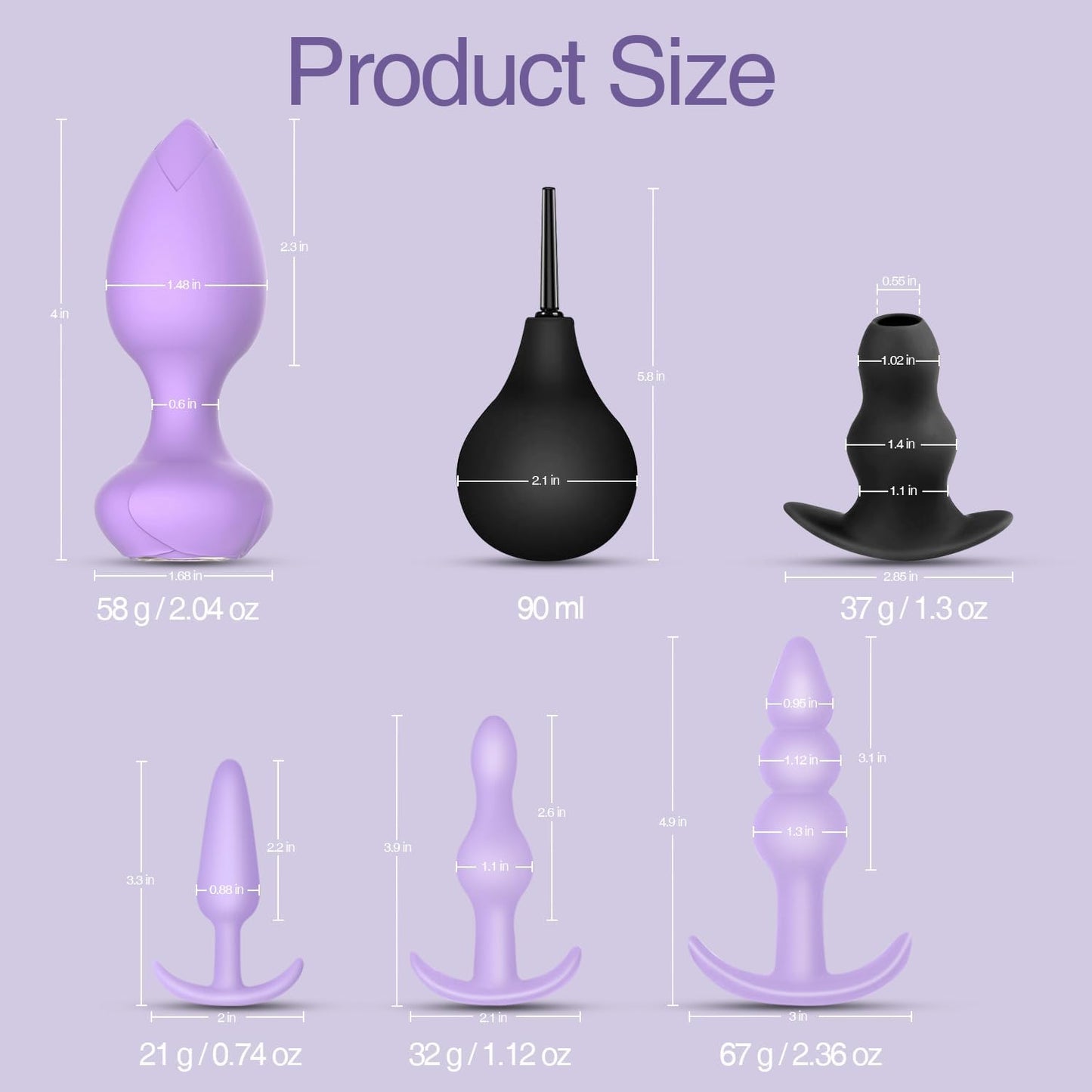 BackdoorBliss Kit de entrenamiento anal de 6 piezas