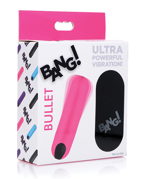 Bang! Bala vibradora con control remoto rosa