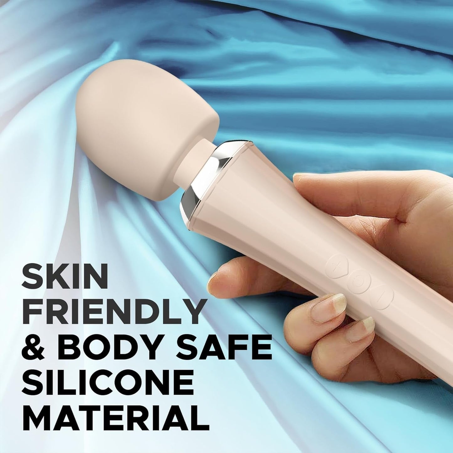 Vibrador de varita inalámbrico BareLuxe con múltiples patrones