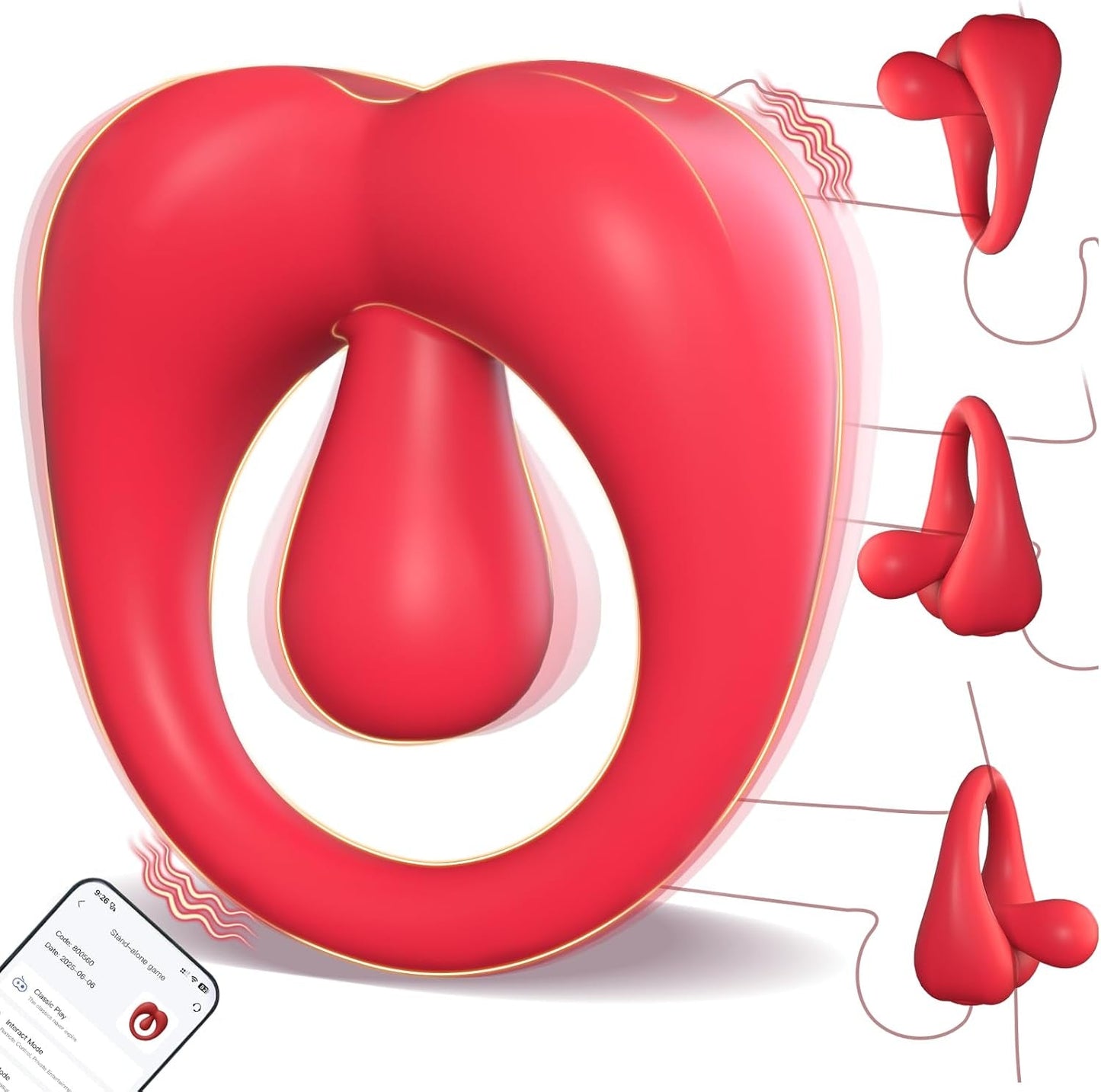 OrbitFlex Anillo de Pene Ajustable con Estimulador de Clítoris y 9 Modos por App