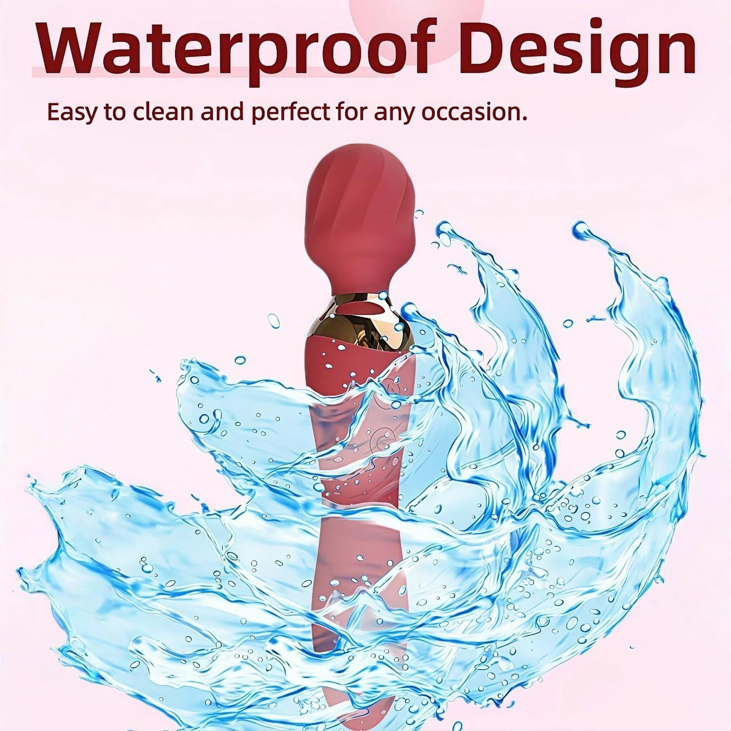 VortexDuo Vibrador varita 2 en 1 doble motor 12 velocidades resistente al agua