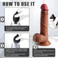Dildo de silicona con ventosa eyaculador FluidCore 8.5"