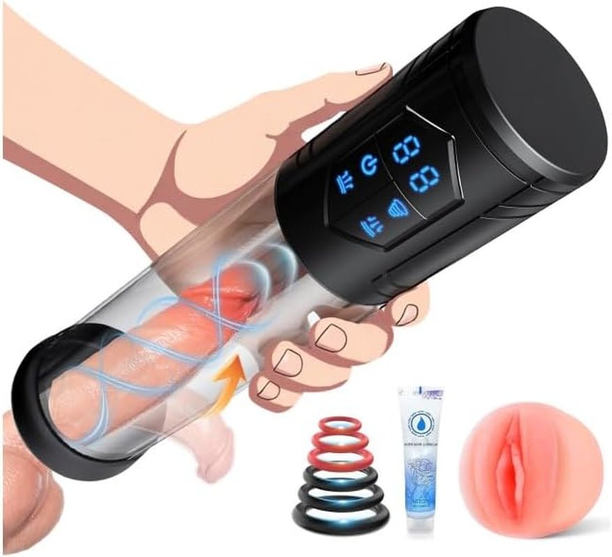 Kit de bomba eléctrica para pene PowerRise 8 modos
