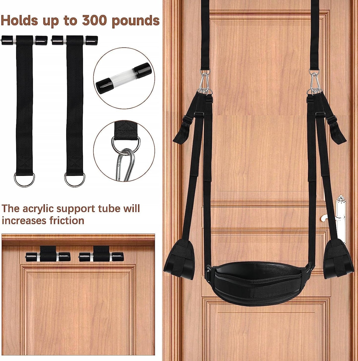 Columpio sexual para puerta SilvarisX con asiento de 300 lb