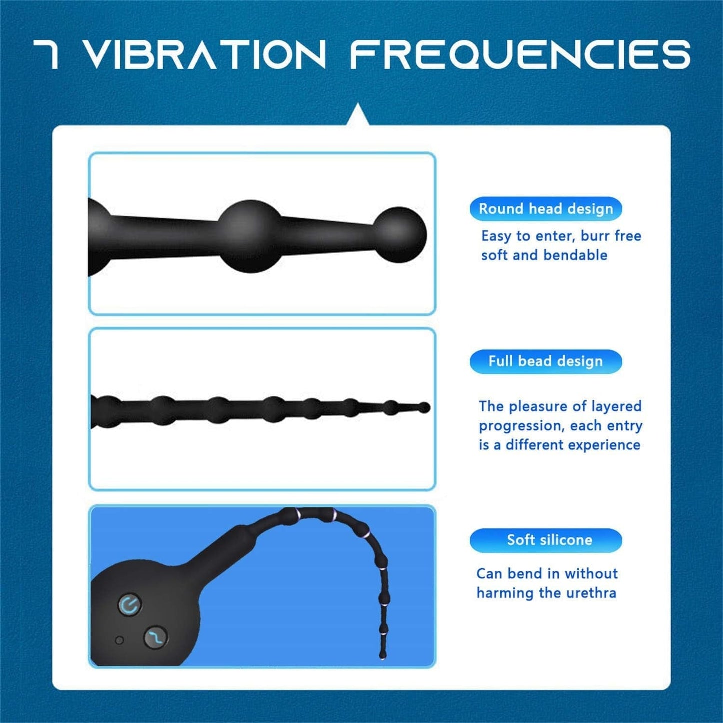 Dilatador de sonda uretral vibratoria BeadPulse
