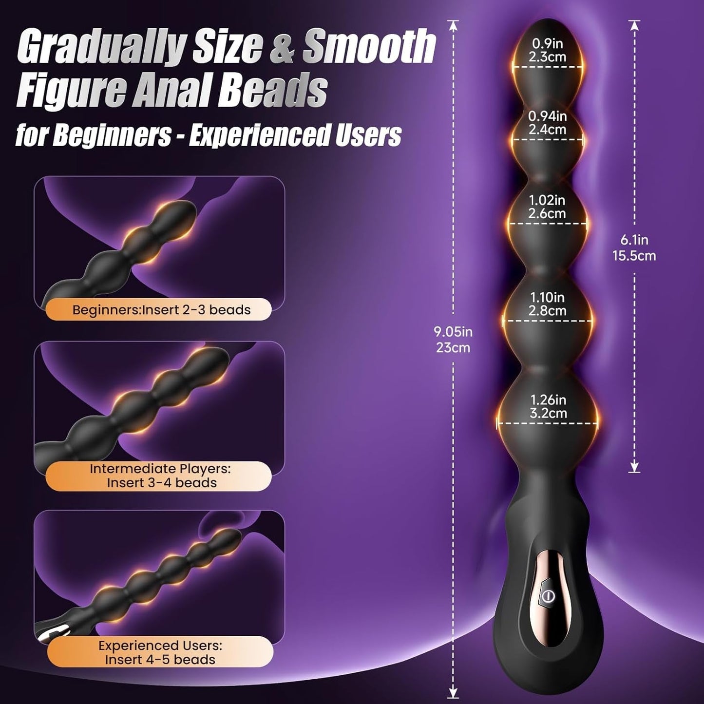 Plug anal vibrant BeadRush XL