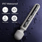SteelAura Vibrador de Varita de 12" con Pantalla LCD, 10 Modos, Resistente al Agua