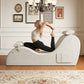 Chaise longue sexual ergonómica curvada premium beige