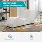 Chaise longue de plaisir ergonomique incurvée en velours beige