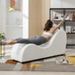Chaise longue de plaisir ergonomique incurvée en velours beige