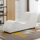 Chaise longue seductora S-Curve de terciopelo beige