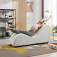 Chaise longue seductora S-Curve de terciopelo beige