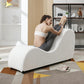 Chaise longue seductora S-Curve de terciopelo beige