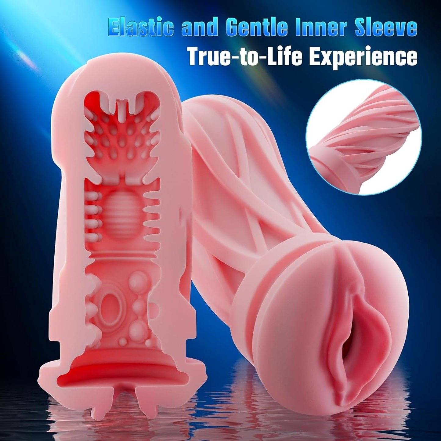 Vagina de bolsillo térmica calentada Thermothrust con 5 velocidades