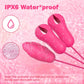 VelouraBloomX Nipple Clamps + Egg Vibrator 10 Modes Set