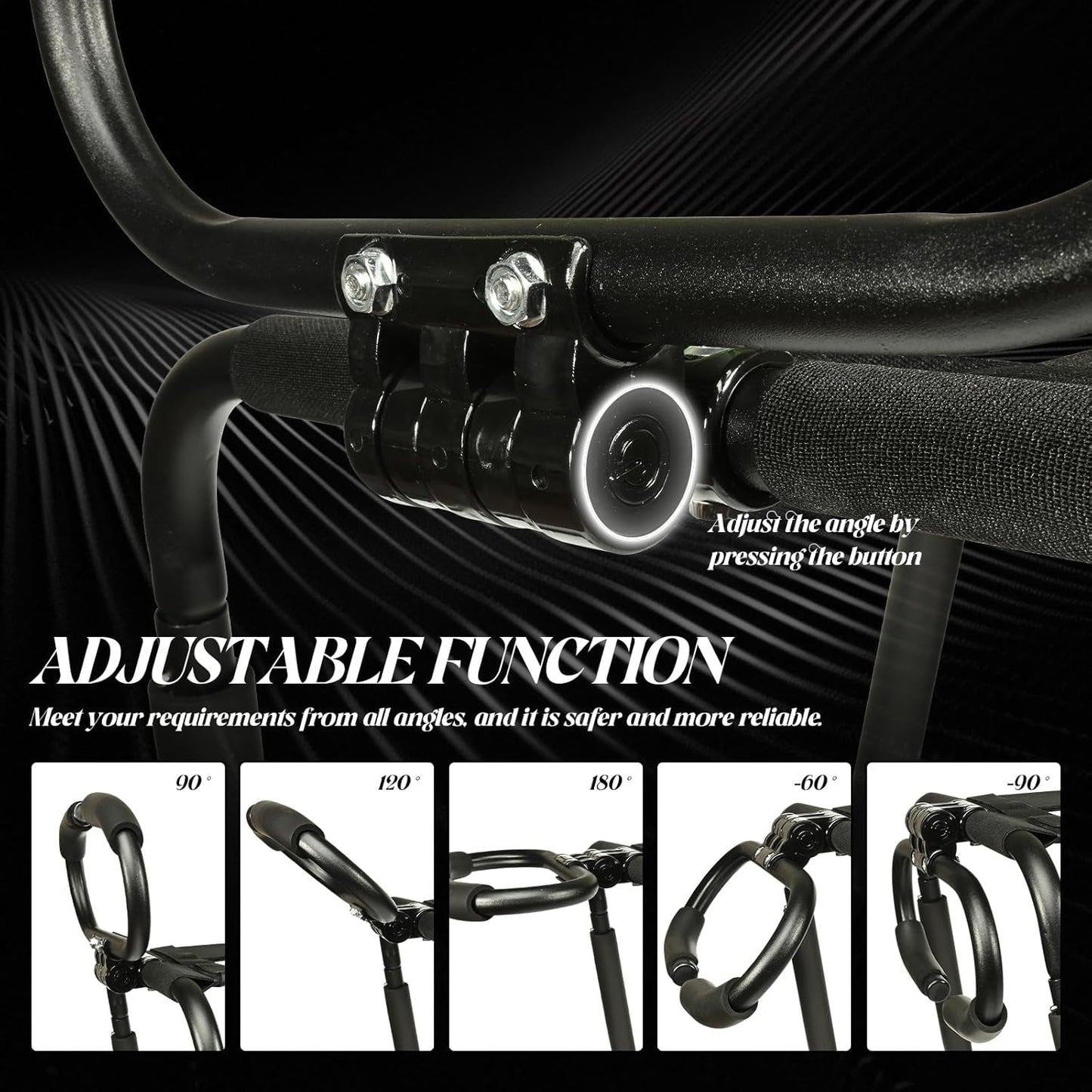 SteelBounce Adjustable Sex Chair with Handrail