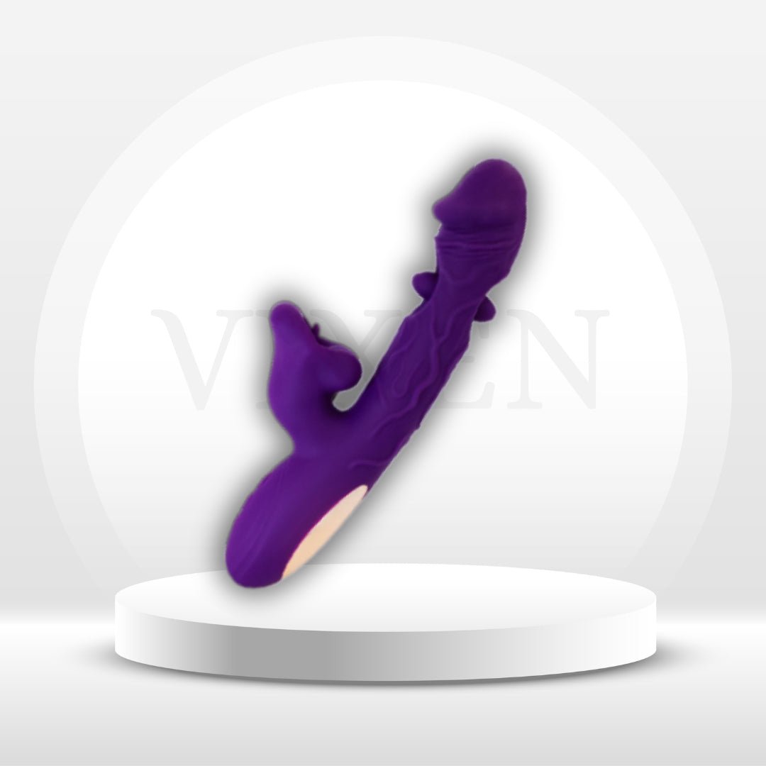 Vibrador dildo de conejo BiteBloom para golpear y lamer