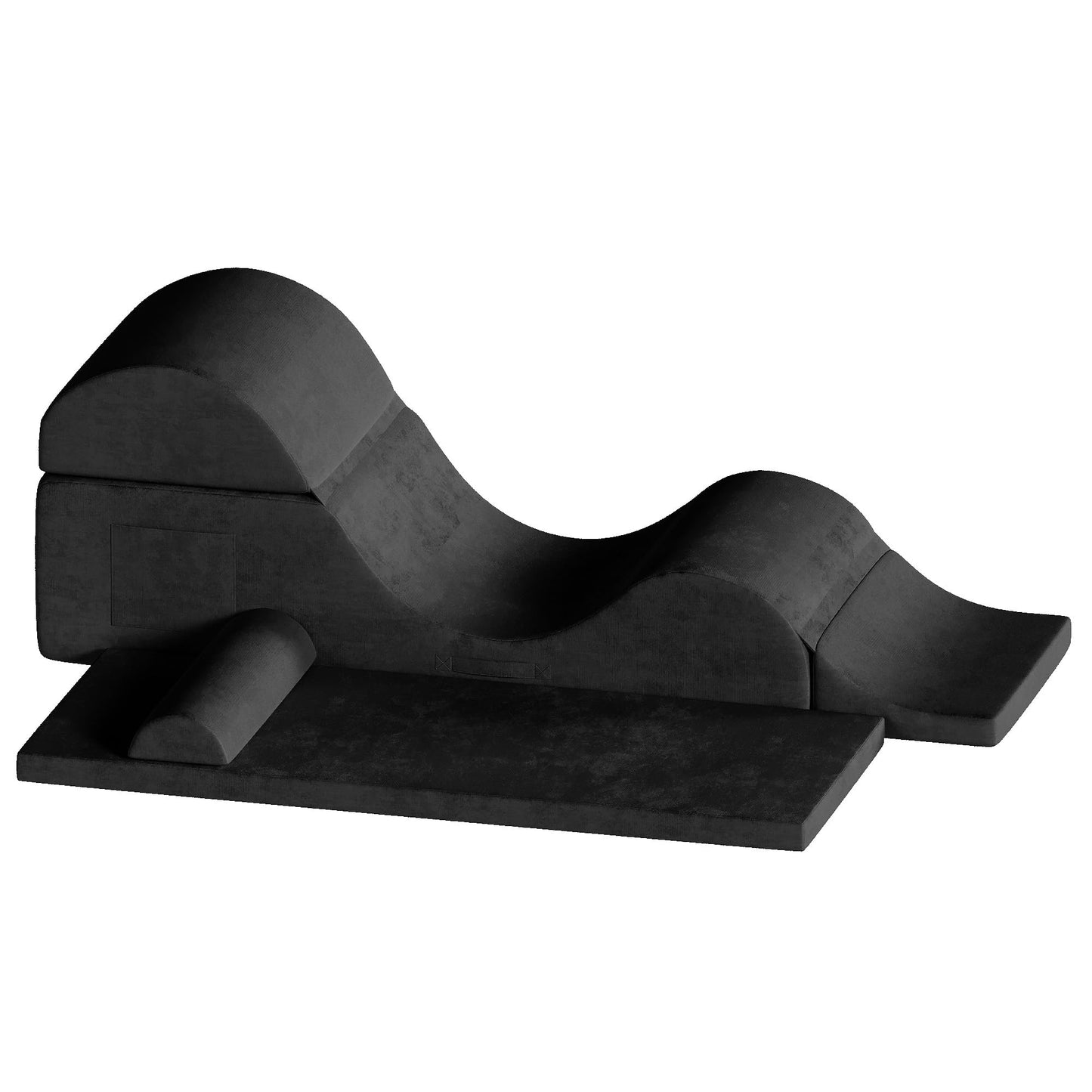 Sillón de salón íntimo ergonómico convertible negro
