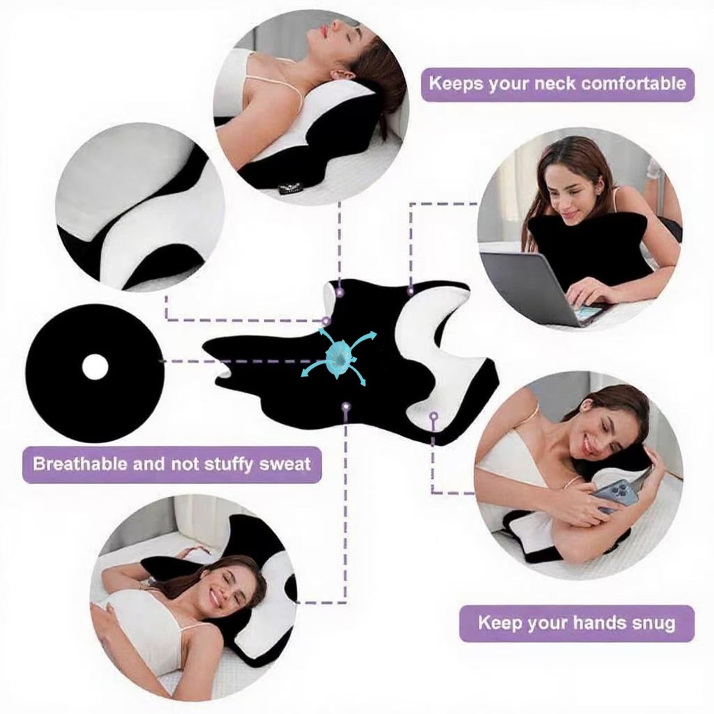 Almohada de cuña para el apoyo íntimo de parejas negras
