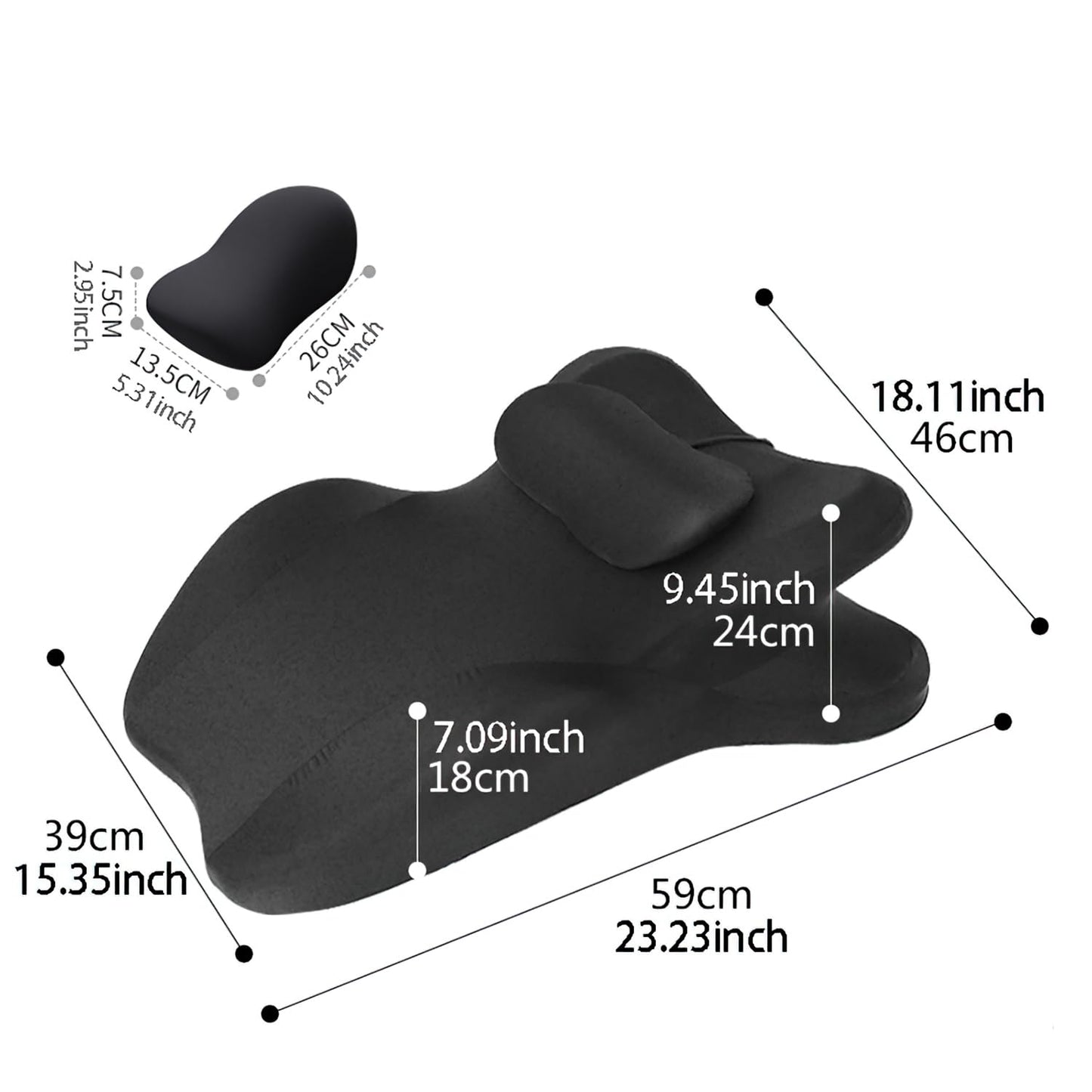 Almohada de apoyo de posiciones íntimas para parejas negras