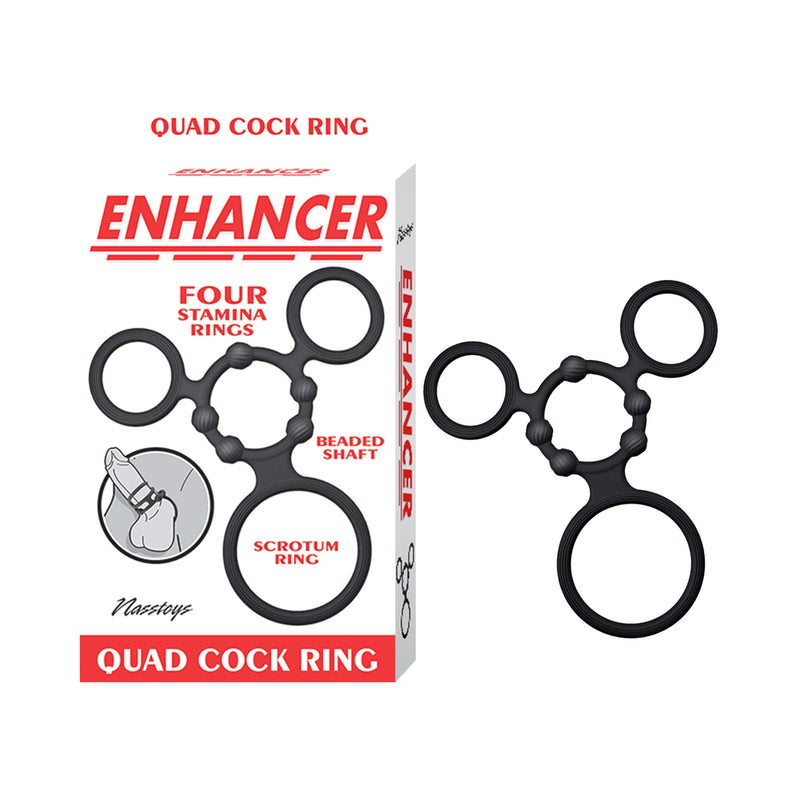 Anillo de castidad para hombres cuadruple realzador
