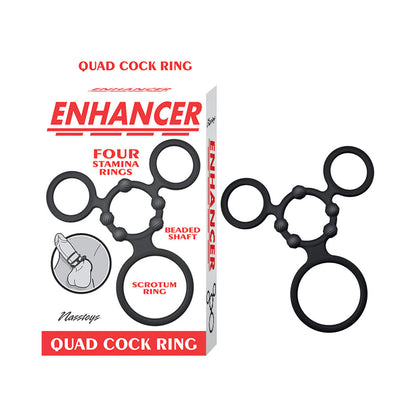 Anillo de castidad para hombres cuadruple realzador