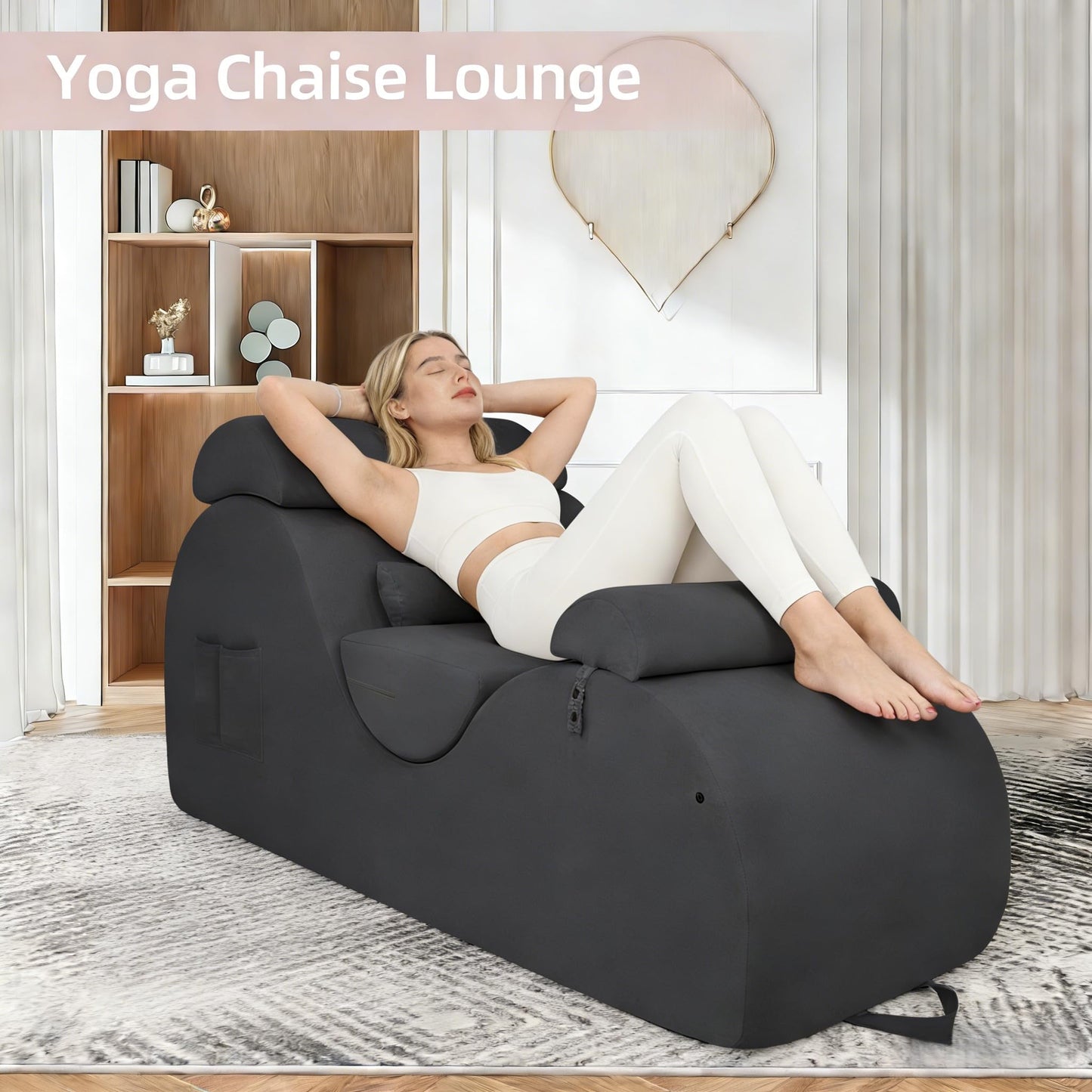 Chaise de sexo premium ergonómica curvada negra